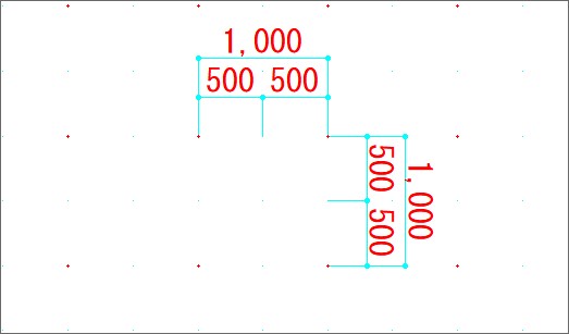 目盛グリッドの設定内容を確認した画像です。