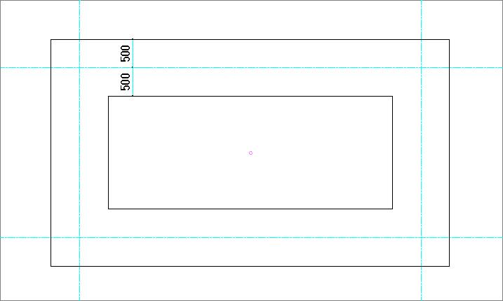 2線で描いた矩形です。